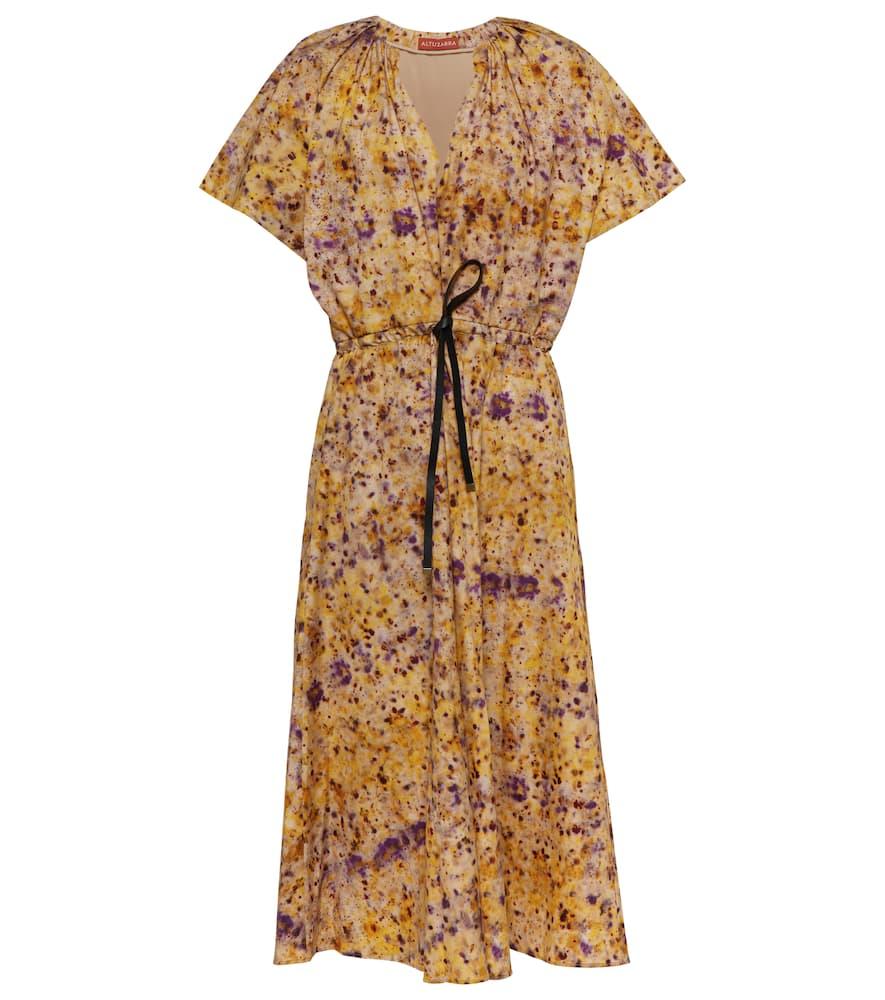 altuzarra romy floral cotton midi dress