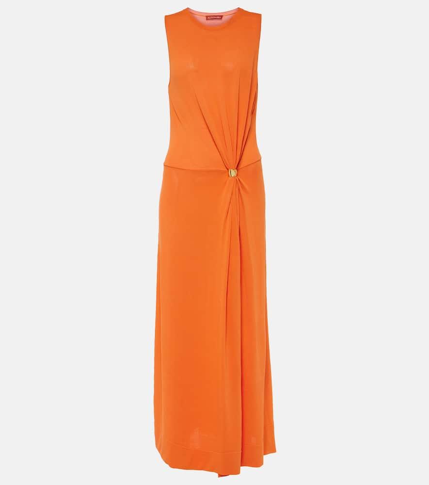 altuzarra saralien gathered jersey maxi dress