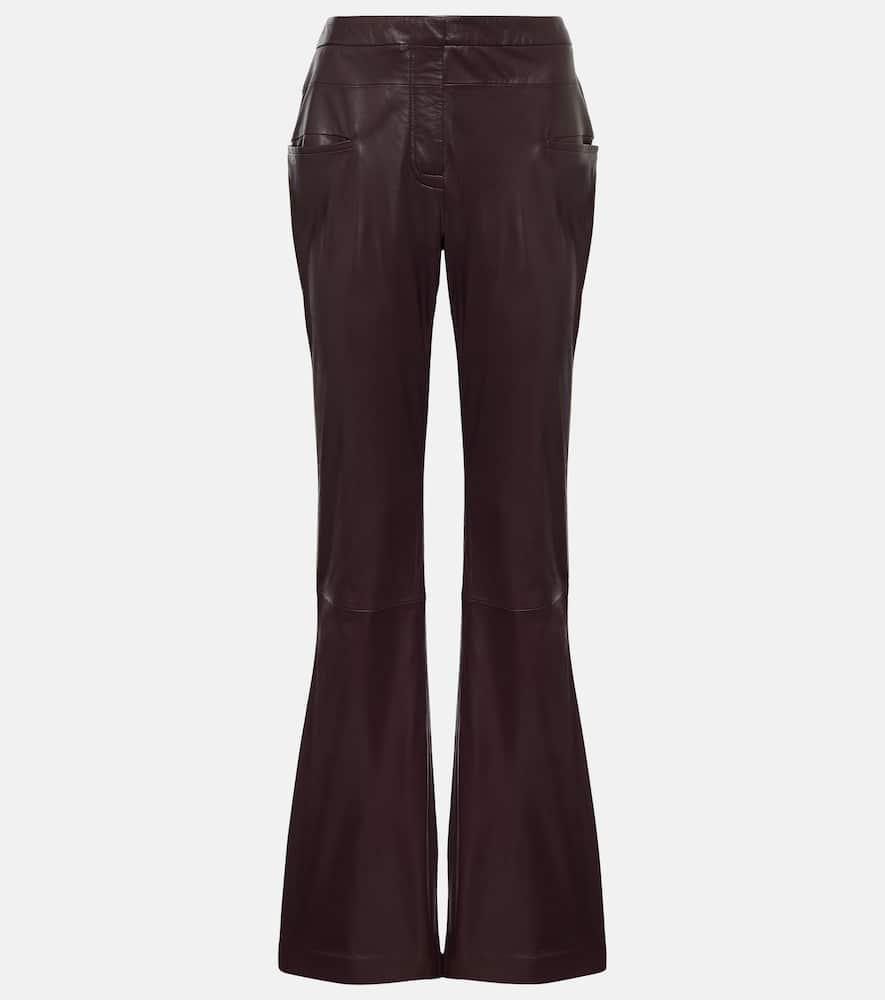 altuzarra serge leather bootcut pants