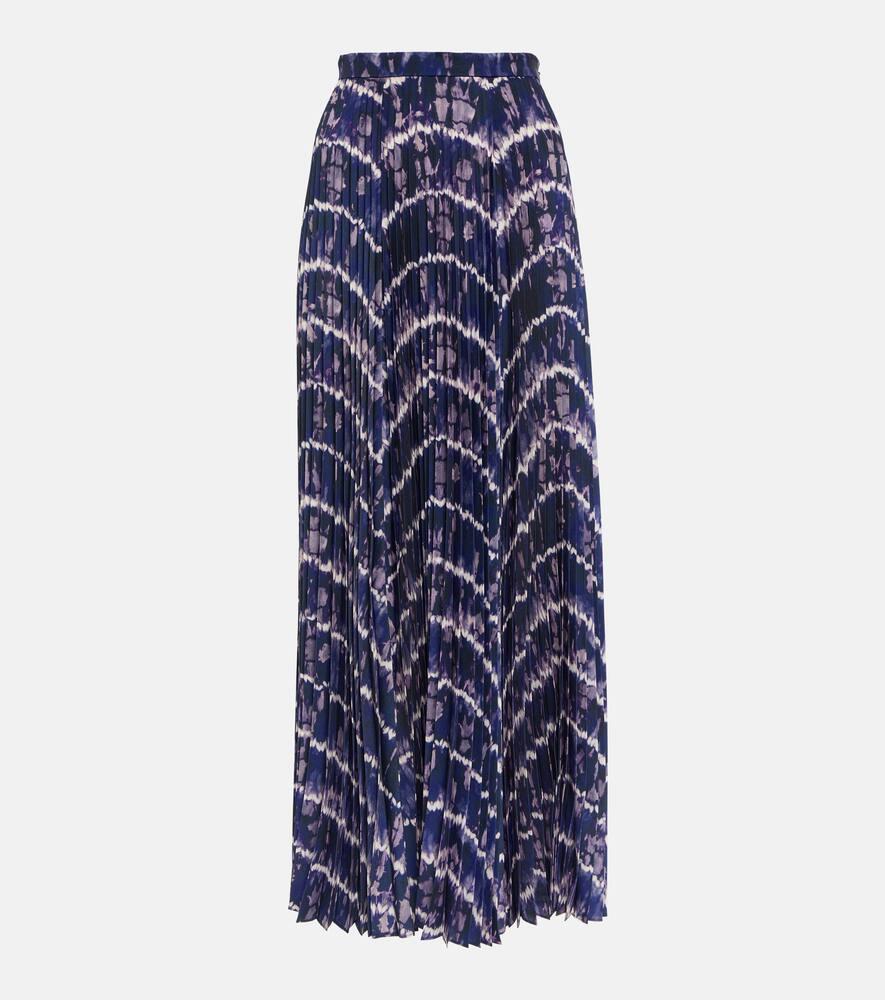 altuzarra sif printed pleated maxi skirt