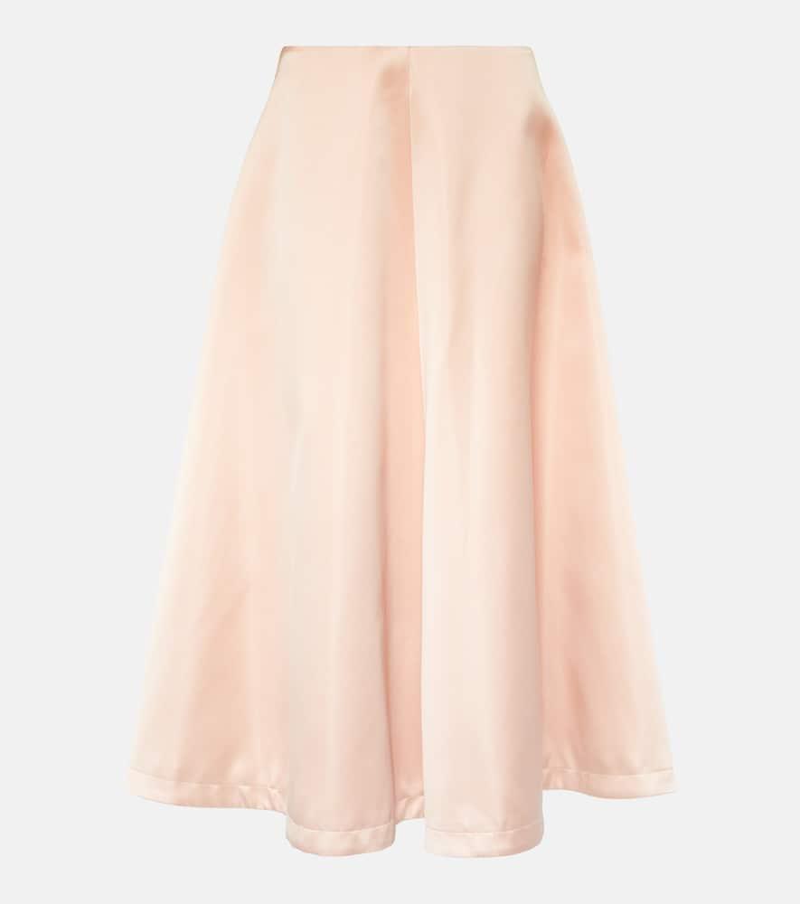 altuzarra varda satin midi skirt