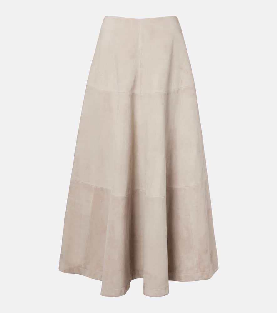 altuzarra varda suede maxi skirt