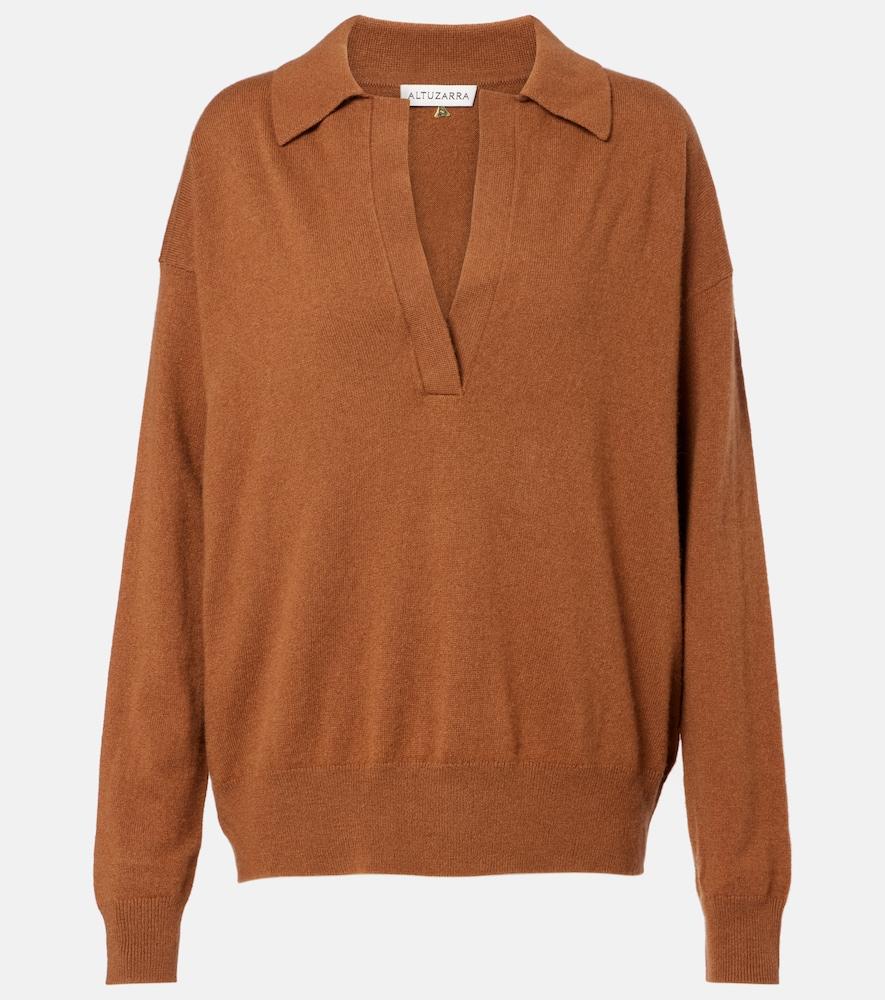altuzarra zaq cashmere polo sweater