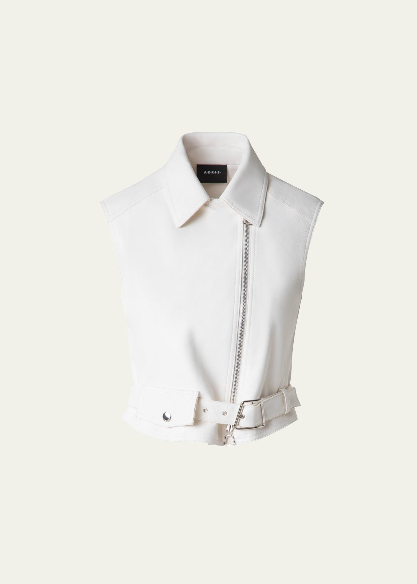 alvy nappa leather biker-style gilet