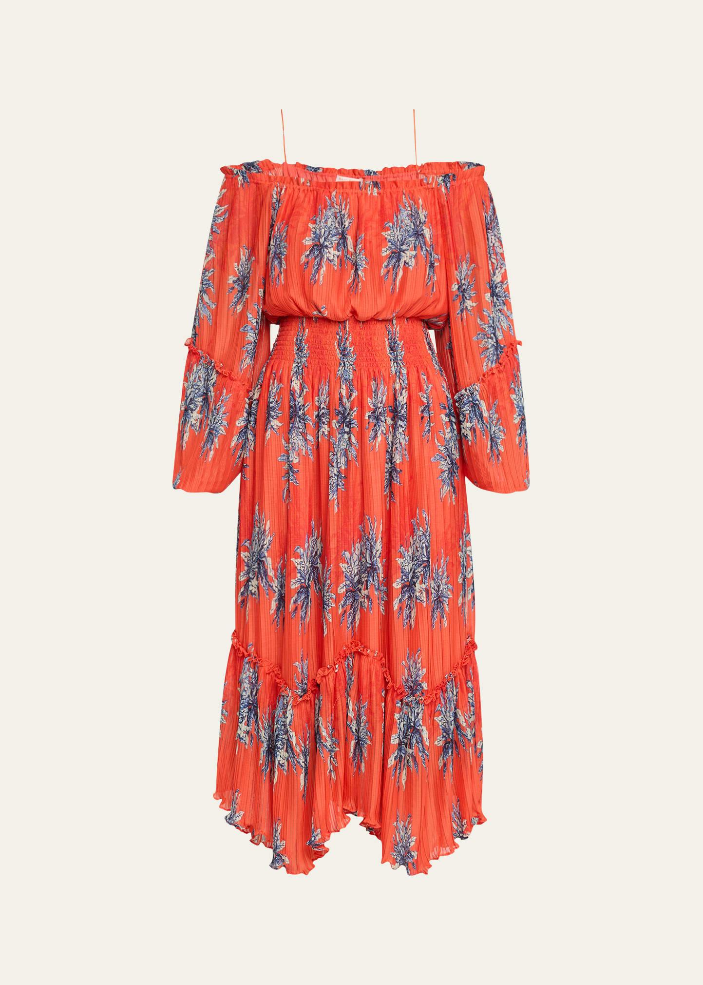 alyce off-shoulder midi dress