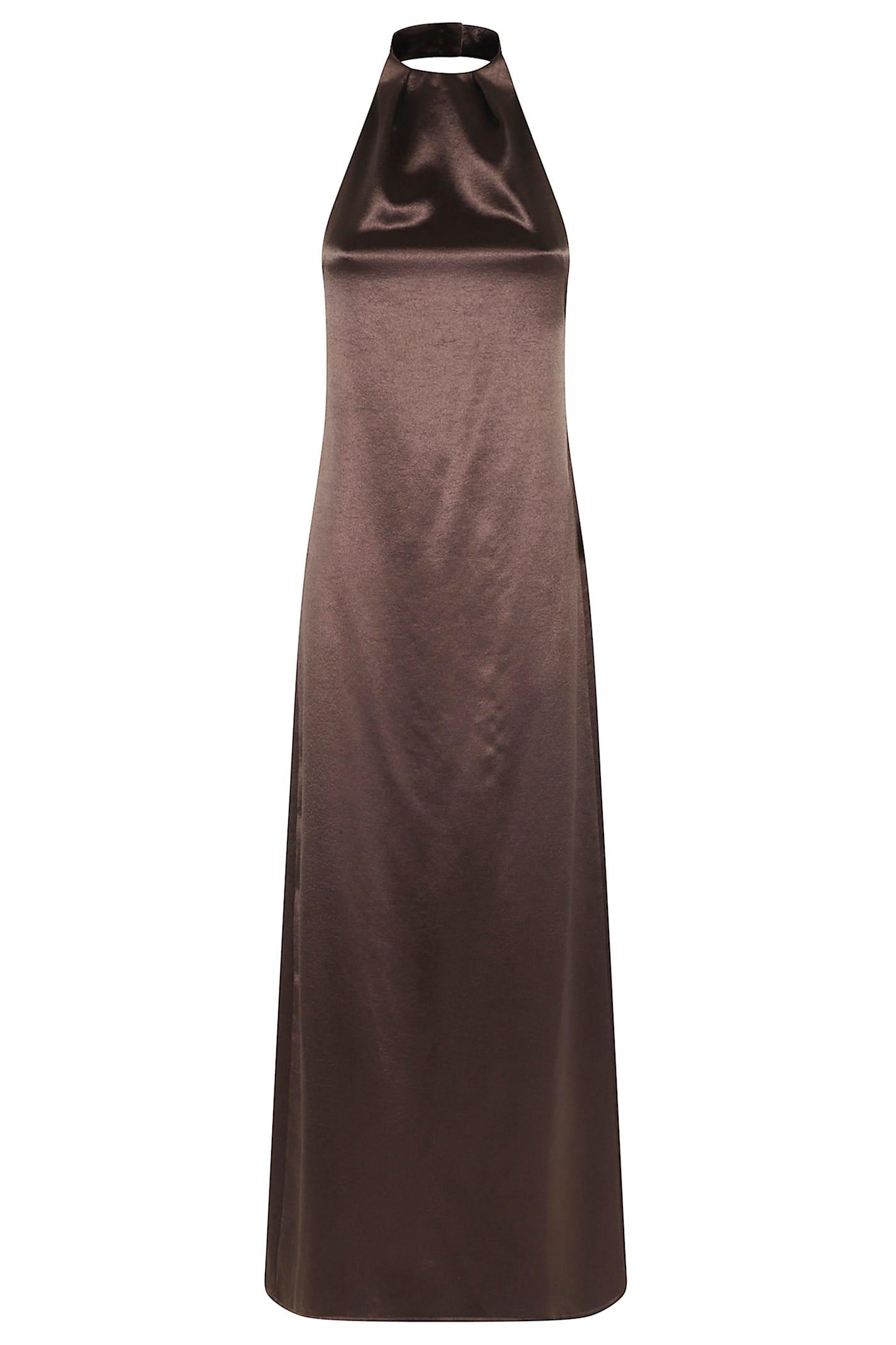 alysi abito shiny halter lungo