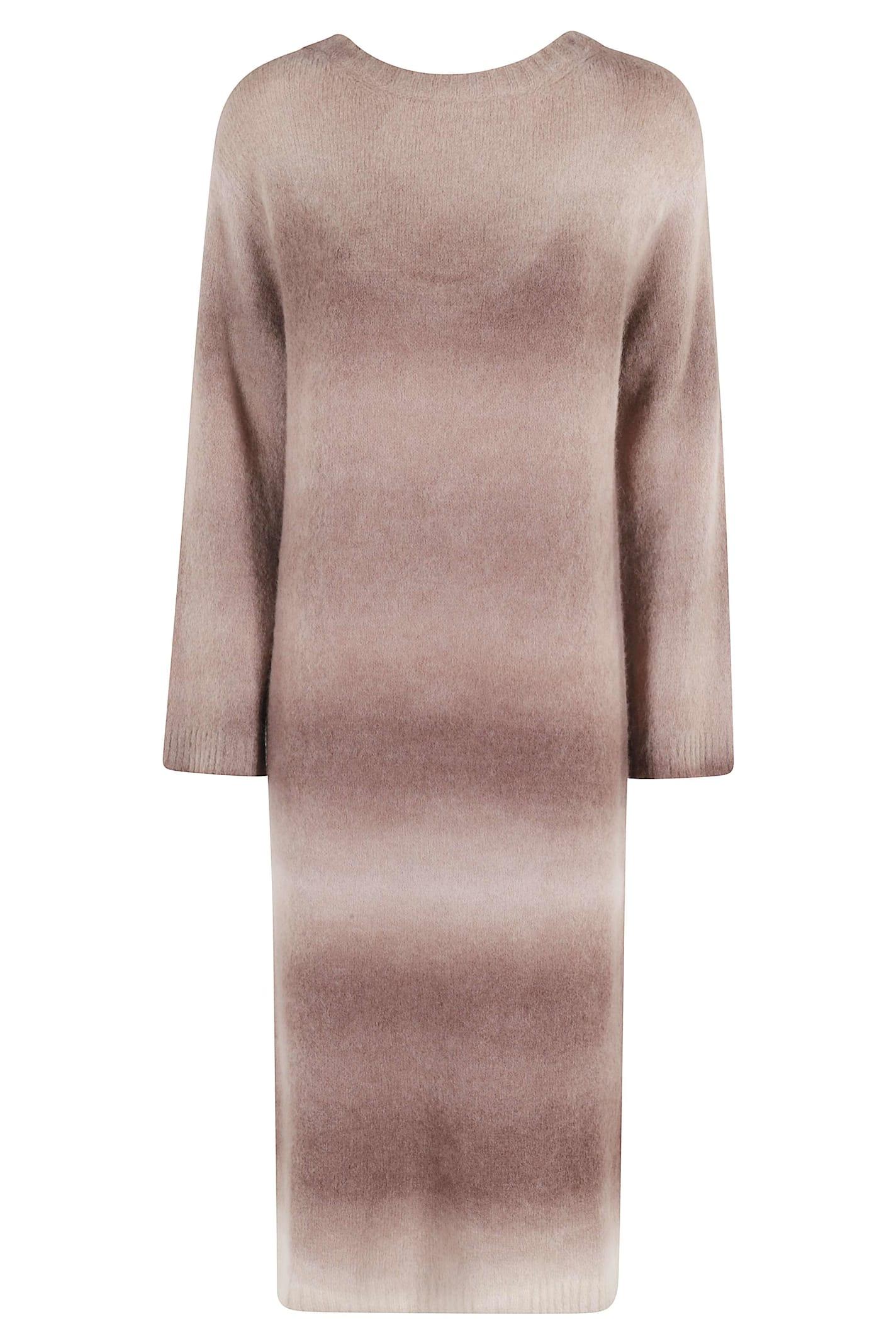 alysi abito soft alpaca scollato