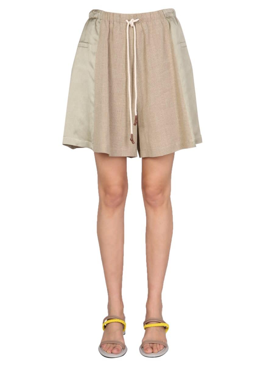 alysi bermuda with tartan motif