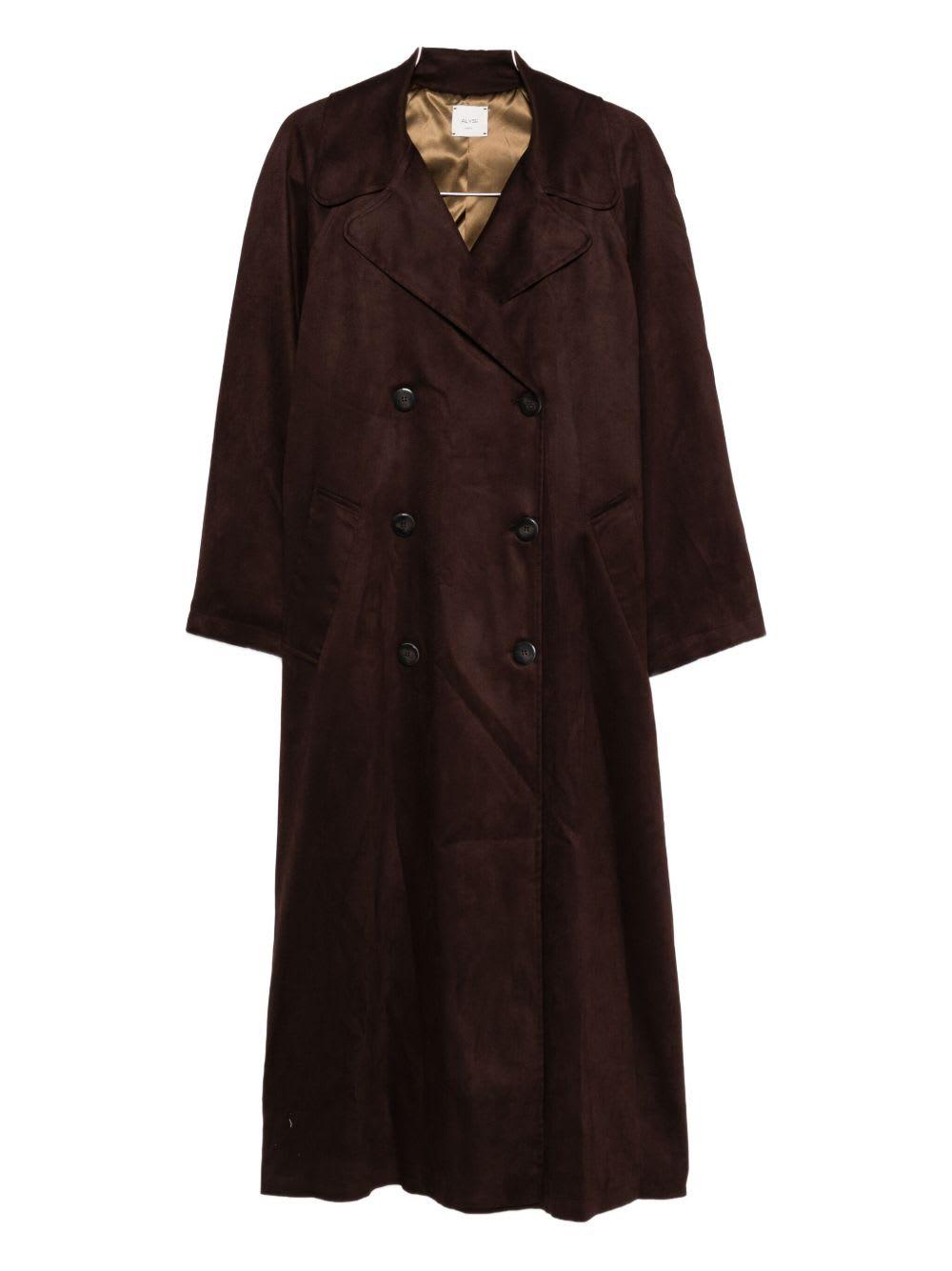 alysi double-breasted trench coat