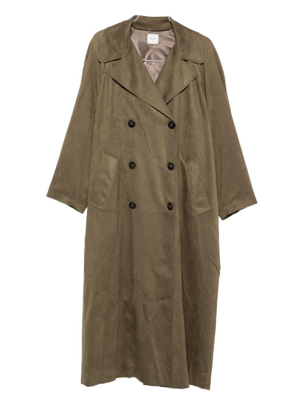alysi double-breasted trench coat