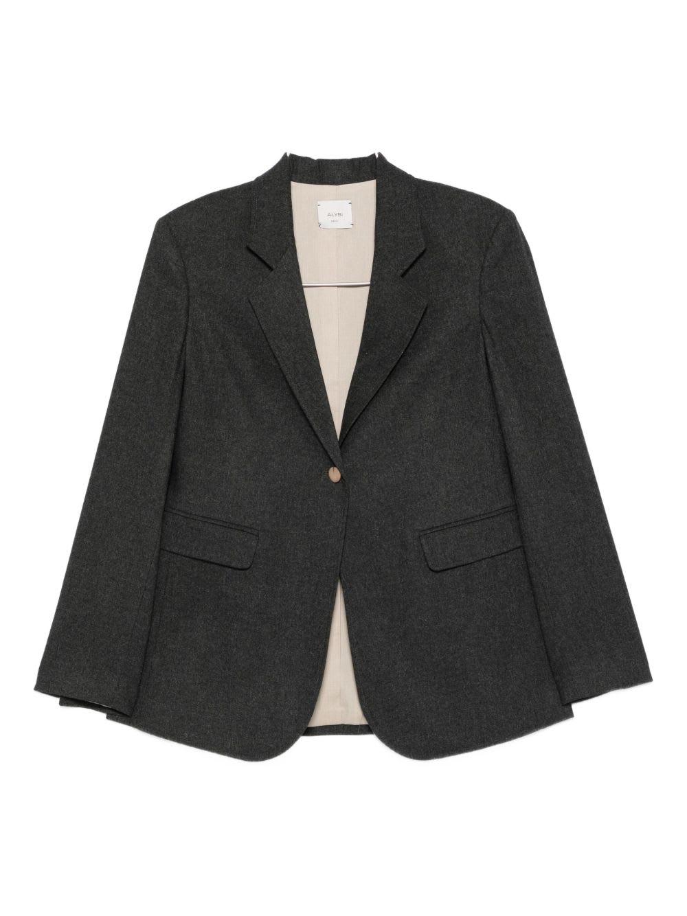alysi flannel single-breasted jacket