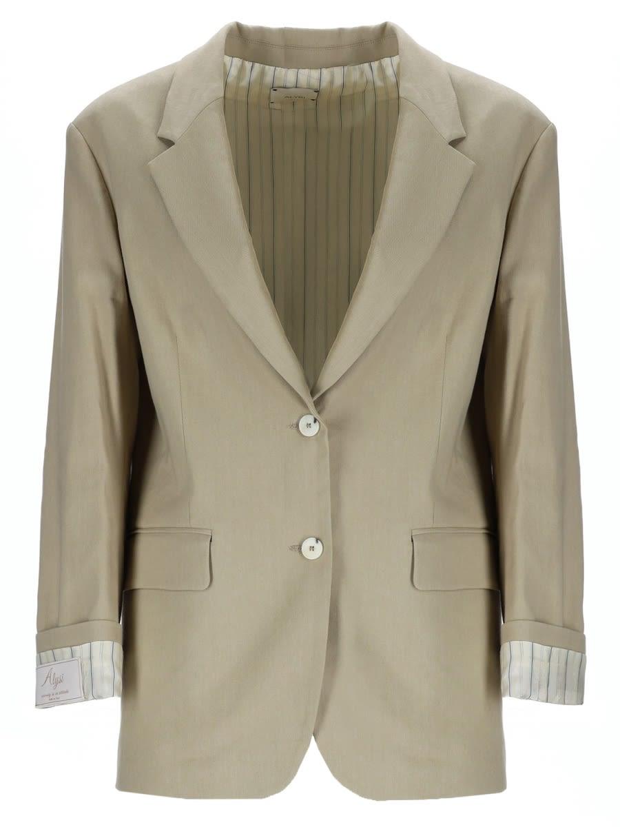 alysi linen blend blazer