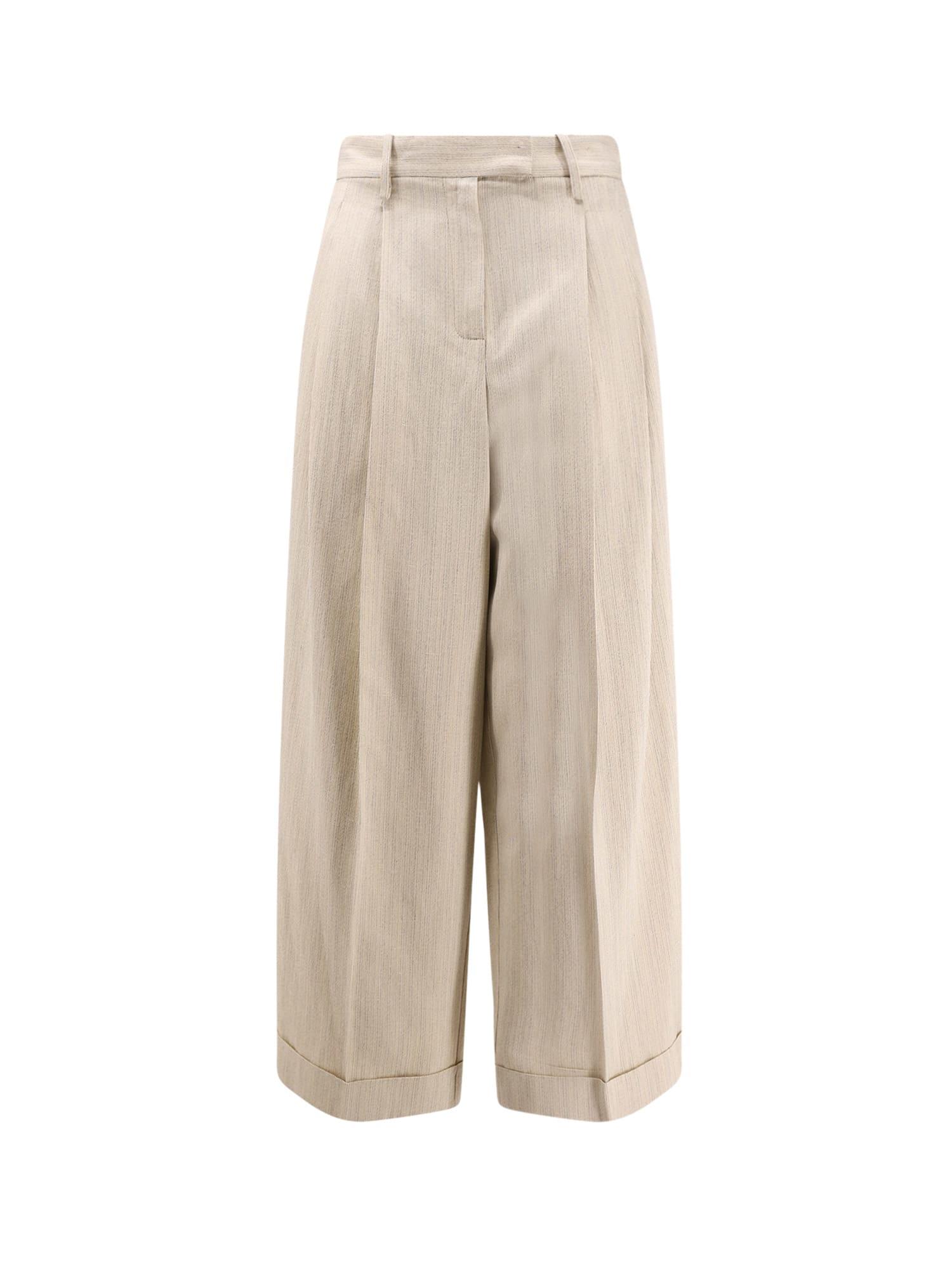 alysi sartorial viscose and linen trousers