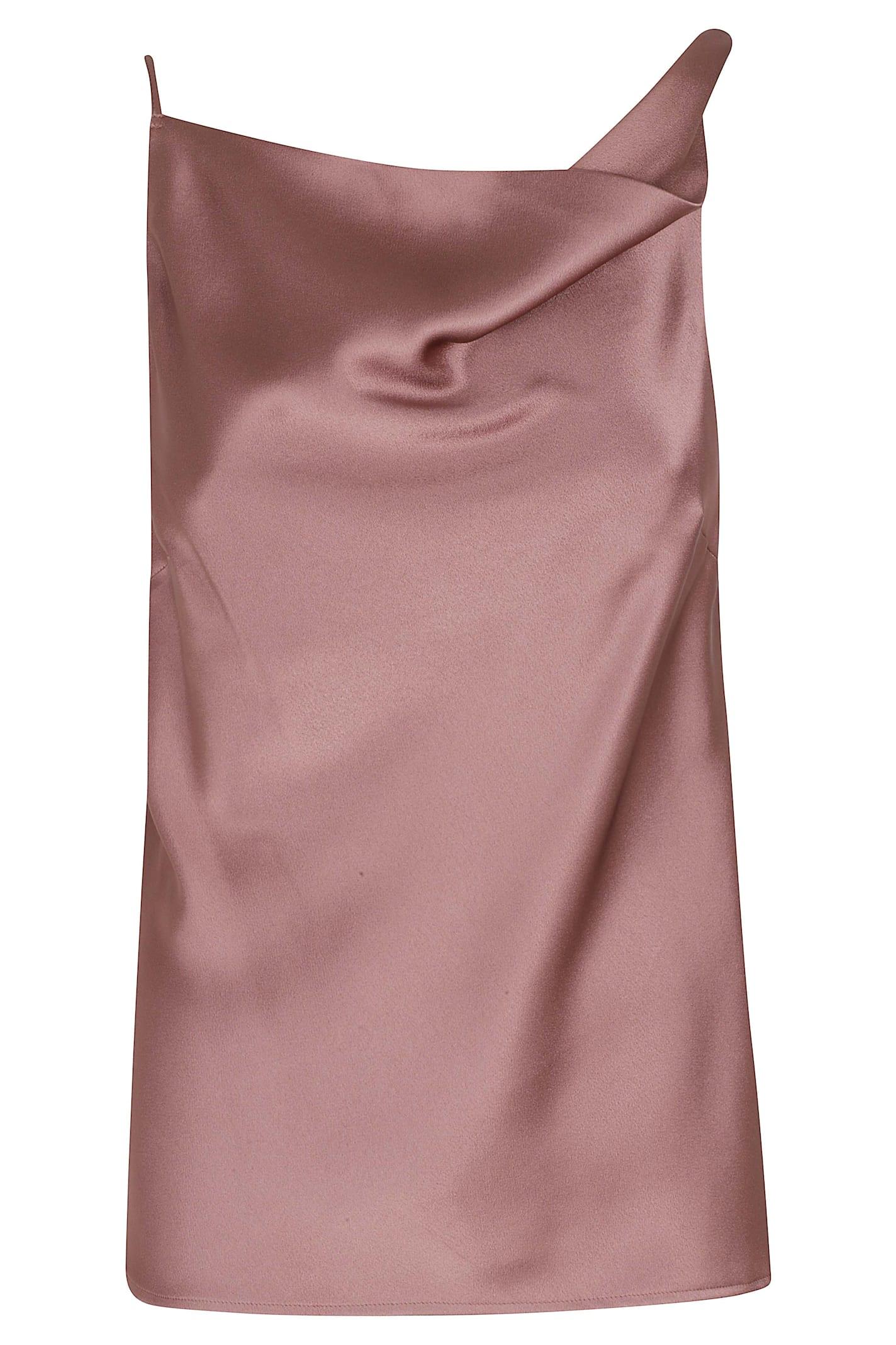 alysi top liquid satin asimmetrico