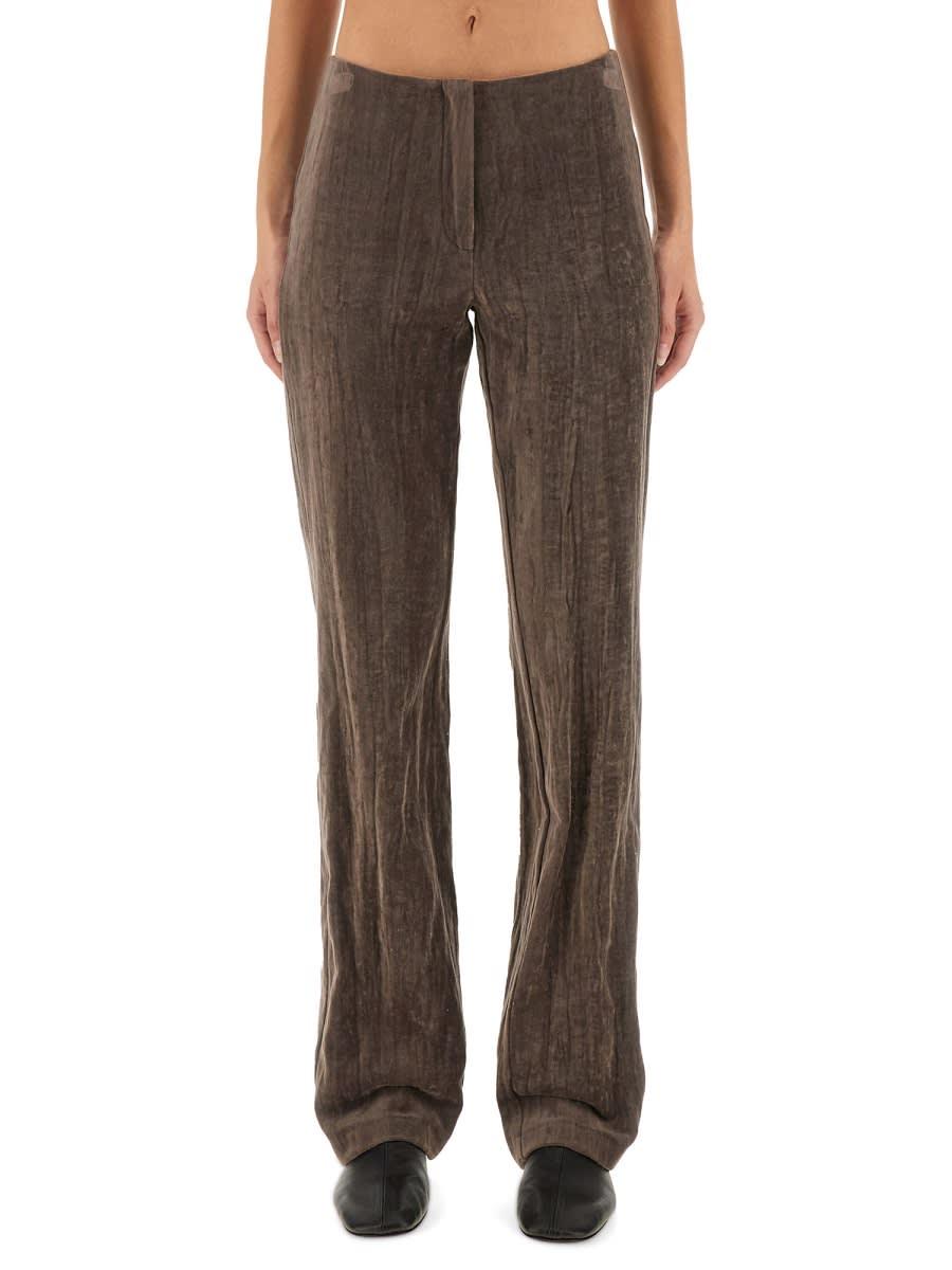 alysi velvet crinkle slim pants