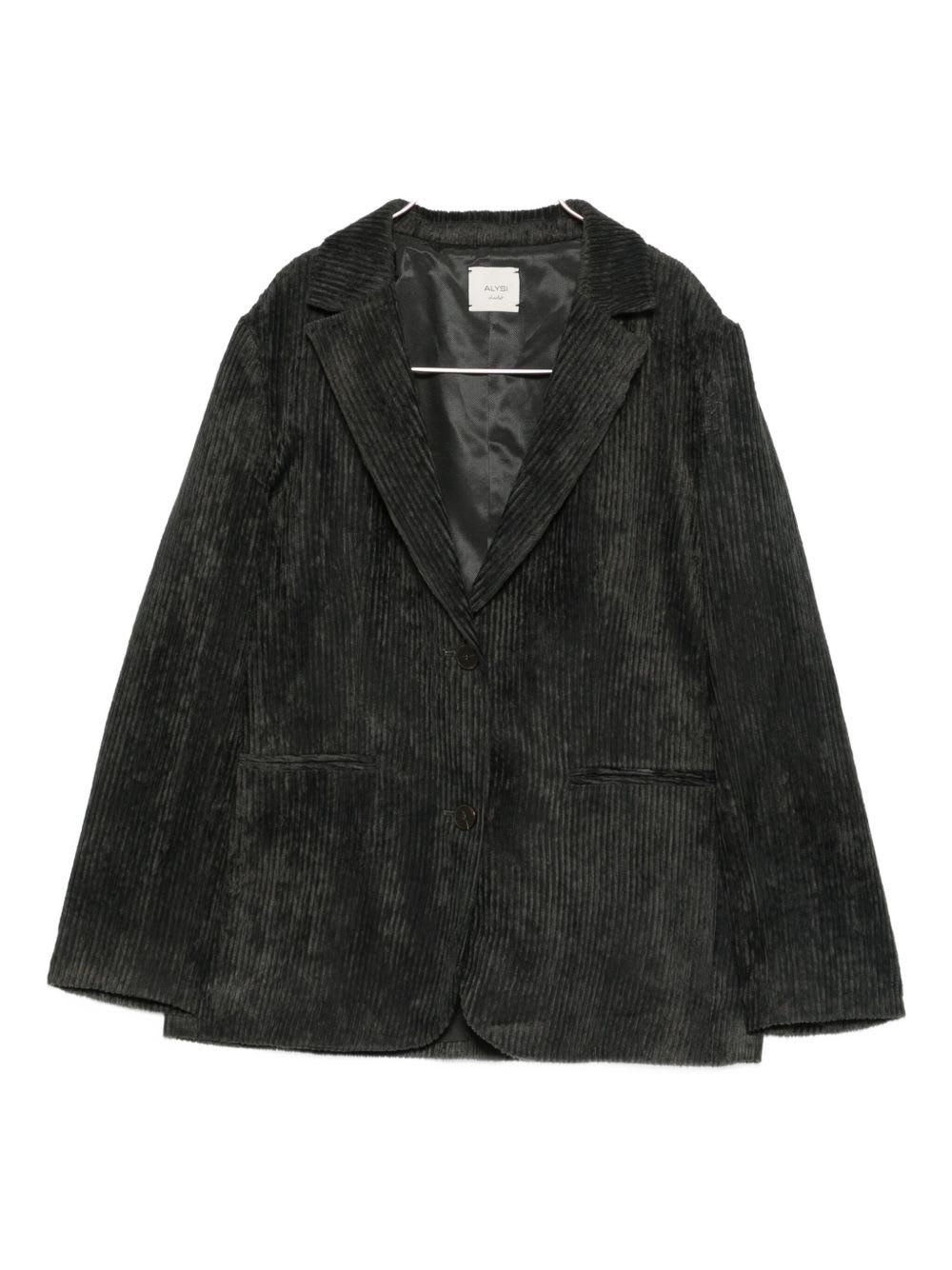 alysi velvet single-breasted jacket