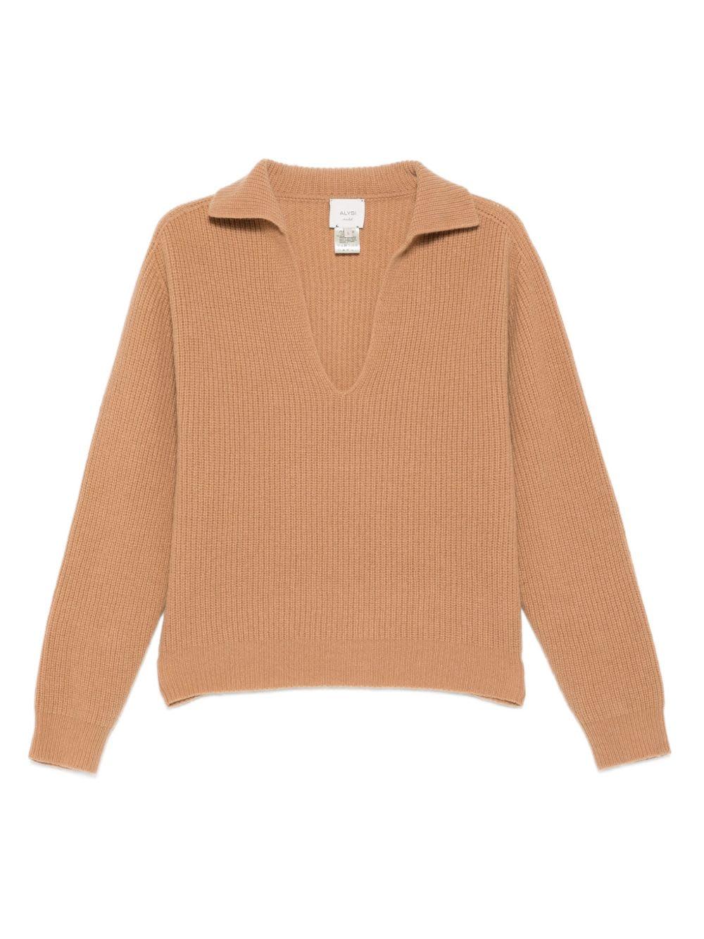 alysi wool polo sweater