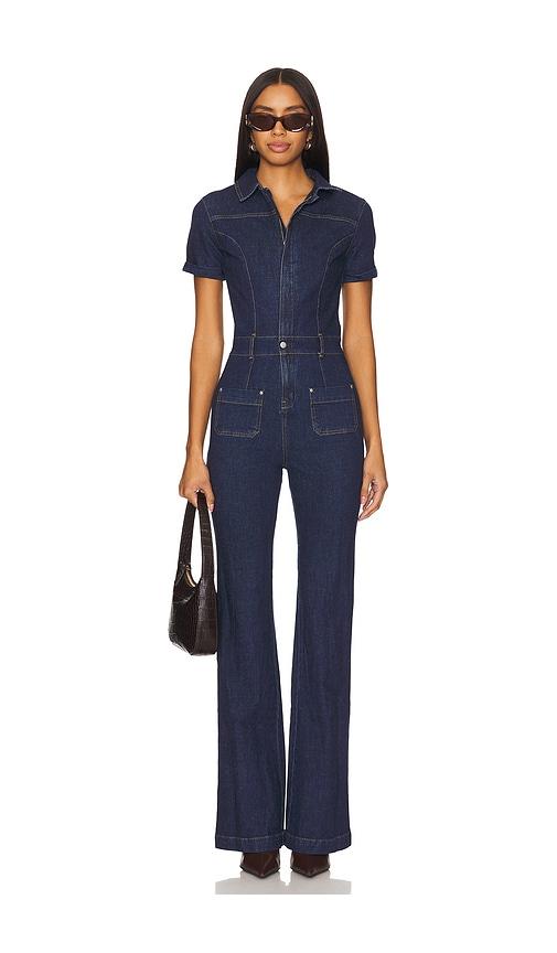 amanda uprichard alexia jumpsuit in denim-dark.