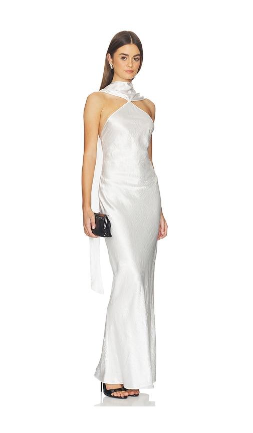 amanda uprichard ashton maxi dress in ivory.