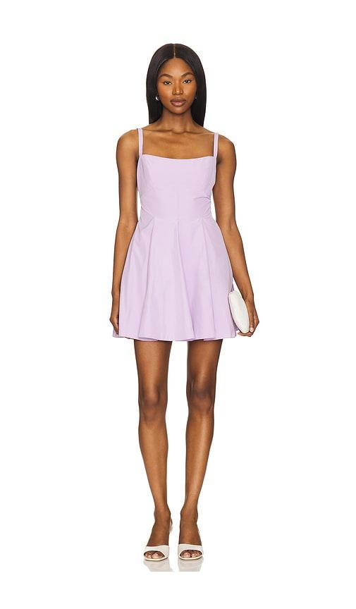 amanda uprichard bellair dress in lavender.