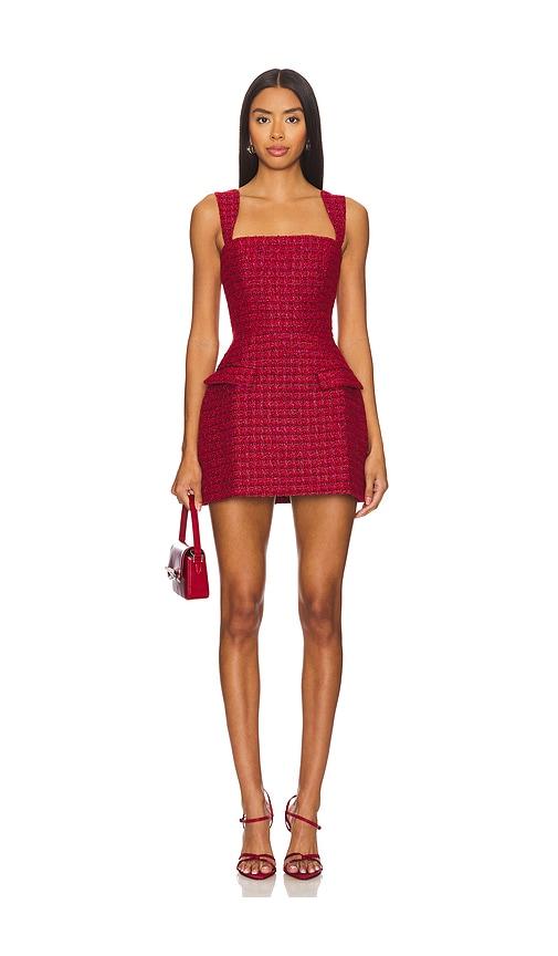 amanda uprichard bethany skort romper in red.