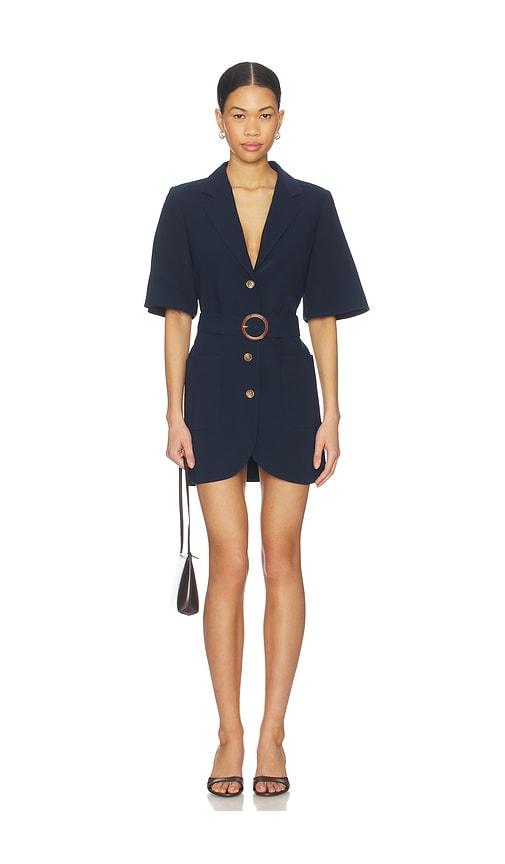 amanda uprichard blake dress in navy.