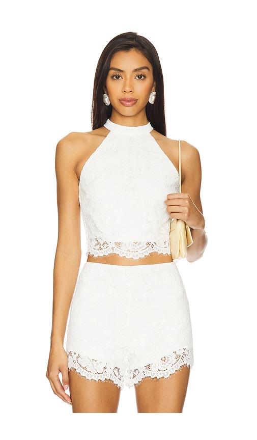 amanda uprichard brynley top in white.