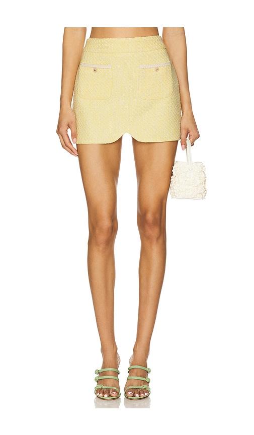 amanda uprichard caligari skirt in yellow.