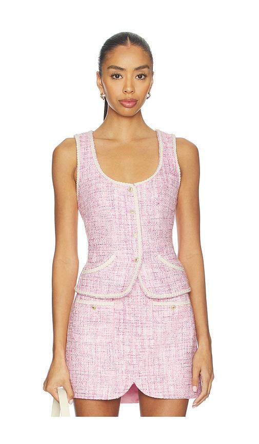 amanda uprichard caligari vest in pink.