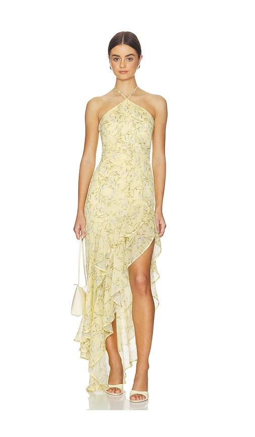 amanda uprichard carlina dress in lemon.