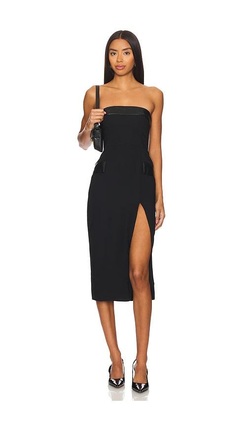 amanda uprichard cassia dress in black.