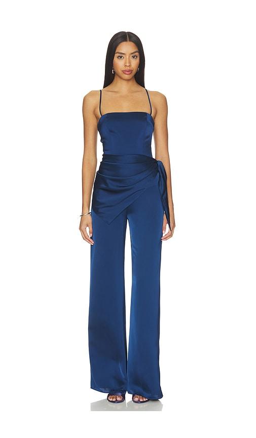 amanda uprichard cheryl jumpsuit in navy.