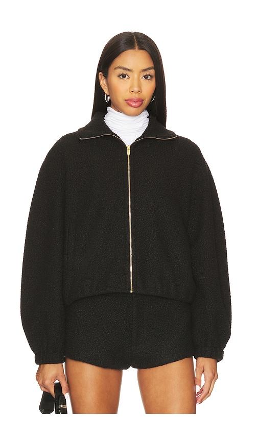 amanda uprichard como bomber jacket in black.