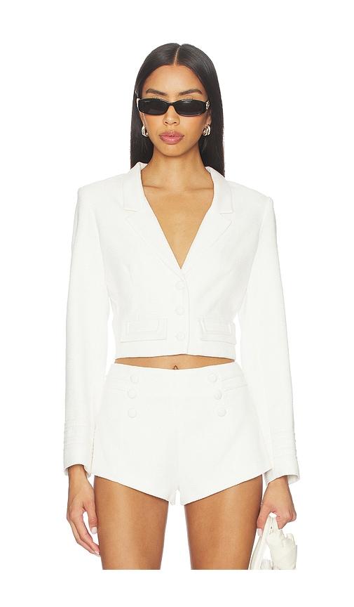 amanda uprichard courtney jacket in ivory.