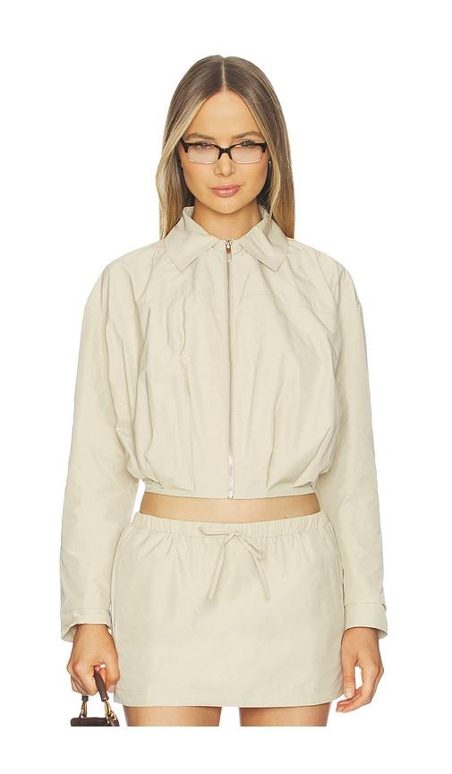 amanda uprichard cyrus jacket in beige.