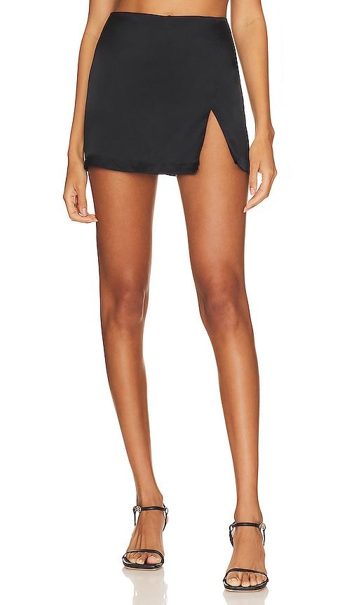 amanda uprichard dale silk skort in black.
