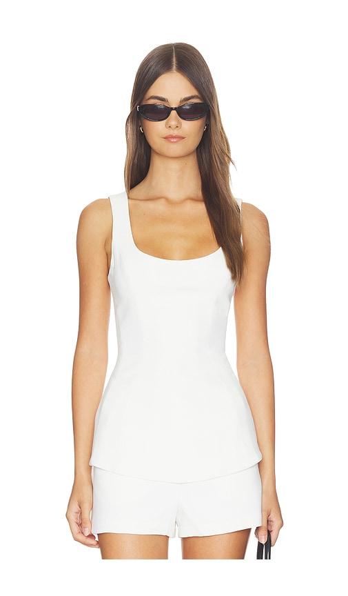 amanda uprichard empire top in ivory.