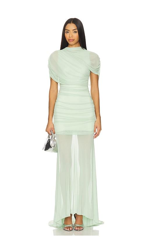 amanda uprichard evianna gown in green.