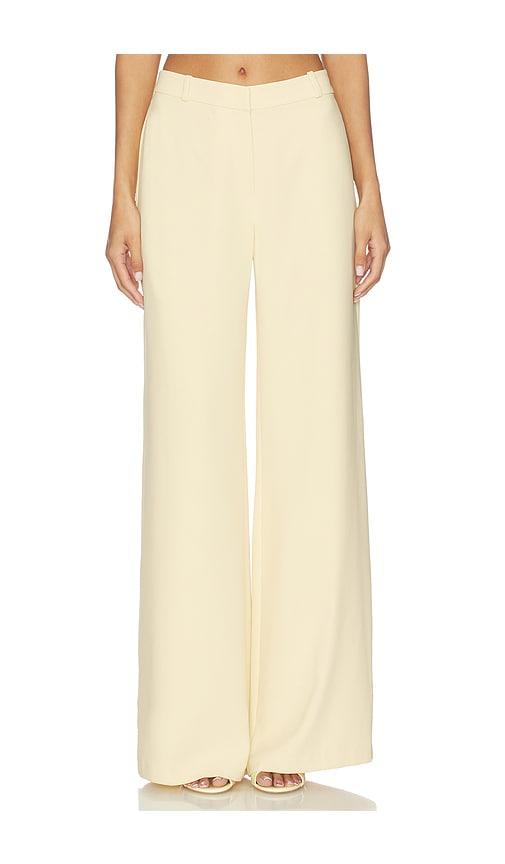 amanda uprichard hathaway pants in yellow.