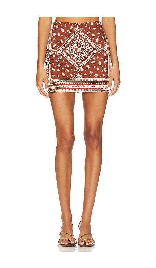 amanda uprichard hope skirt in brown.