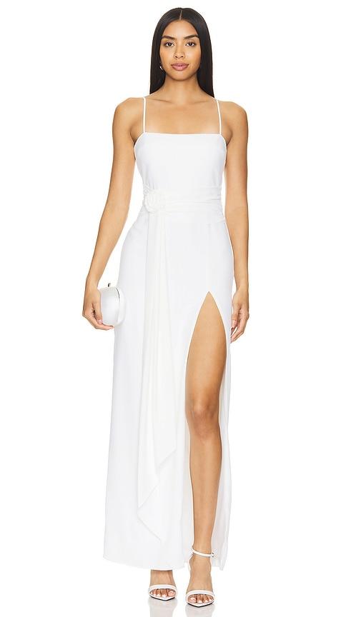 amanda uprichard isabel dress in ivory.