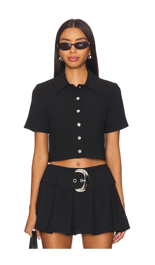 amanda uprichard josie top in black.