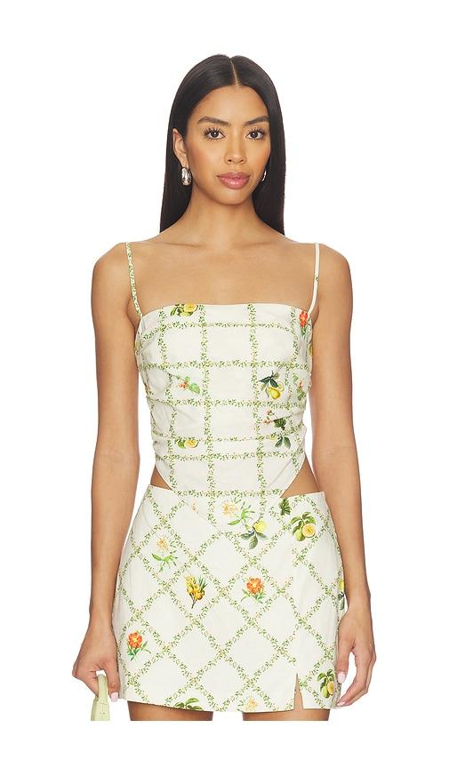 amanda uprichard juna top in beige.