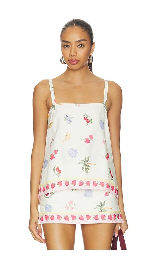 amanda uprichard keyshia top in ivory,pink.