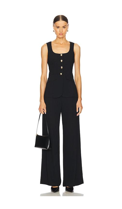 amanda uprichard kya jumpsuit in black.