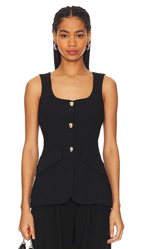 amanda uprichard kya top in black.