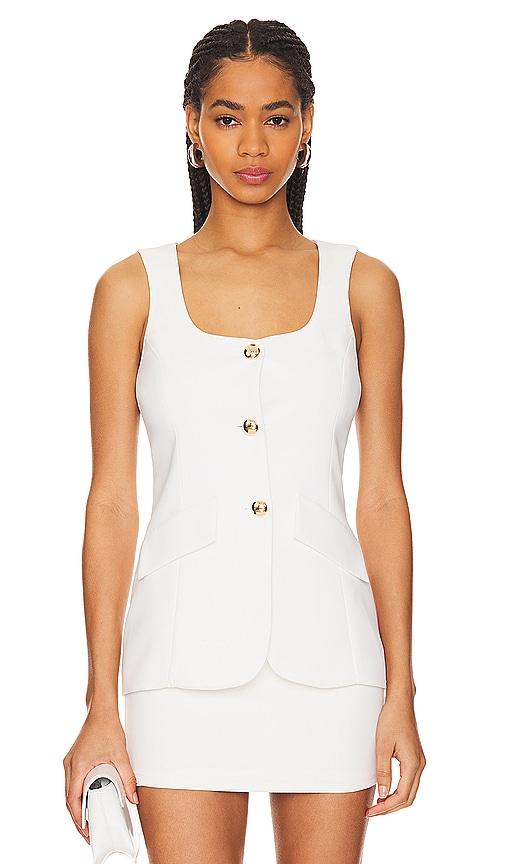 amanda uprichard kya top in white.