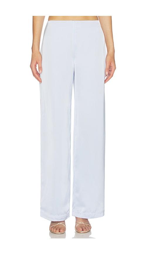 amanda uprichard linda pants in baby blue.