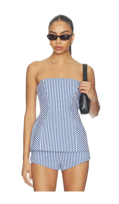 amanda uprichard linda top in blue.