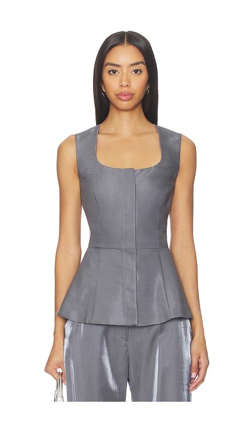 amanda uprichard mason top in slate.